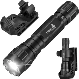 ULTRAFIRE Tactical Flashlight with Holster, 1200 High Lumens Law Enforcement LED Flashlights with Belt Holder, Police Flashlight with Holster for Duty Belt WF-501B PRO
