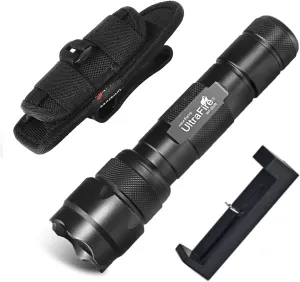 ULTRAFIRE WF-502B LED Flashlight with Holster,Single Mode Tactical Flashlight 1000 High Lumen Duty Flashlights with Belt Holster,Bright Handheld Mini Small Flash Light Upgrade Kit