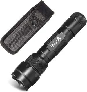 ULTRAFIRE WF-502B Tactical Flashlight with Holster, Single Mode 1000 Lumens LED Flashlight with Duty Belt Holster, Bright Small EDC Flashlight with Torch Case Holder Pouch (Battery Not Included)