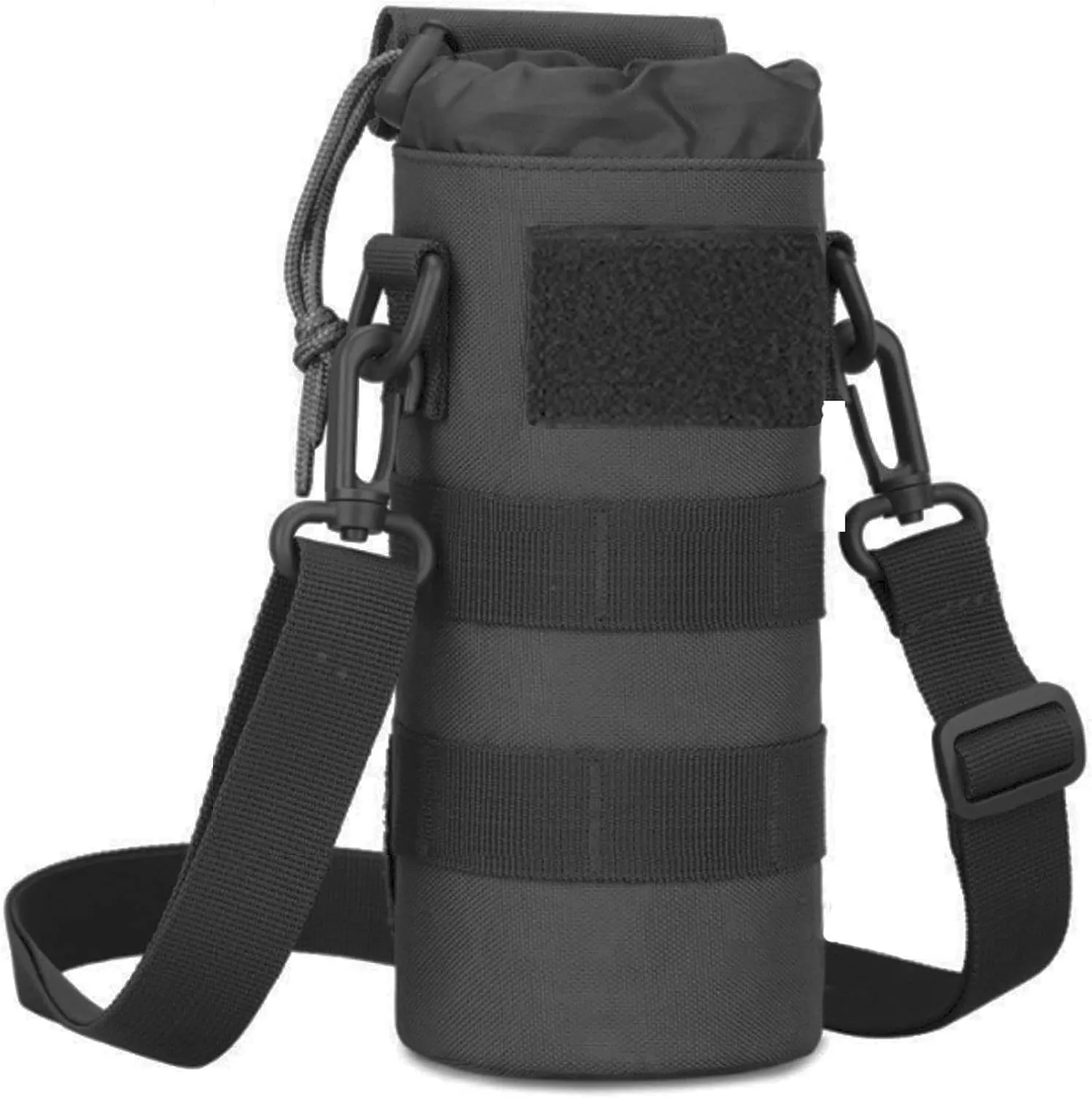Upgrade 1000D Roll- Up Folding Molle Water Pouch with Strap   USA Flag Patch for Hiking Camping Travel