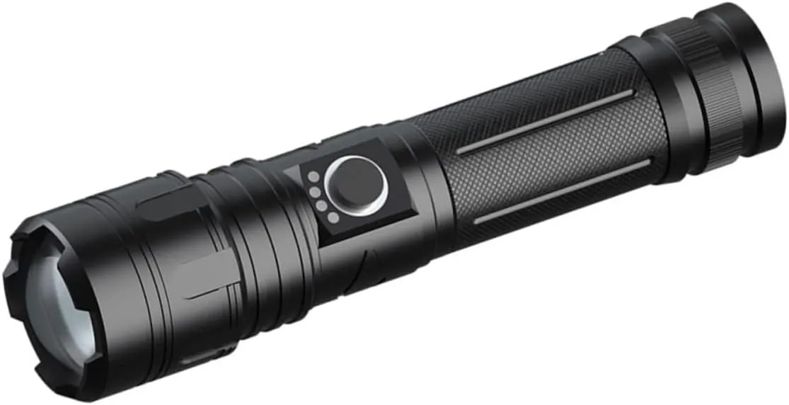 USB Rechargeable Mini Telescopic Flashlight Outdoor Emergency Light for Camping Hiking High Lumens Compact Design Zoomable Beam for Bad Weather Use