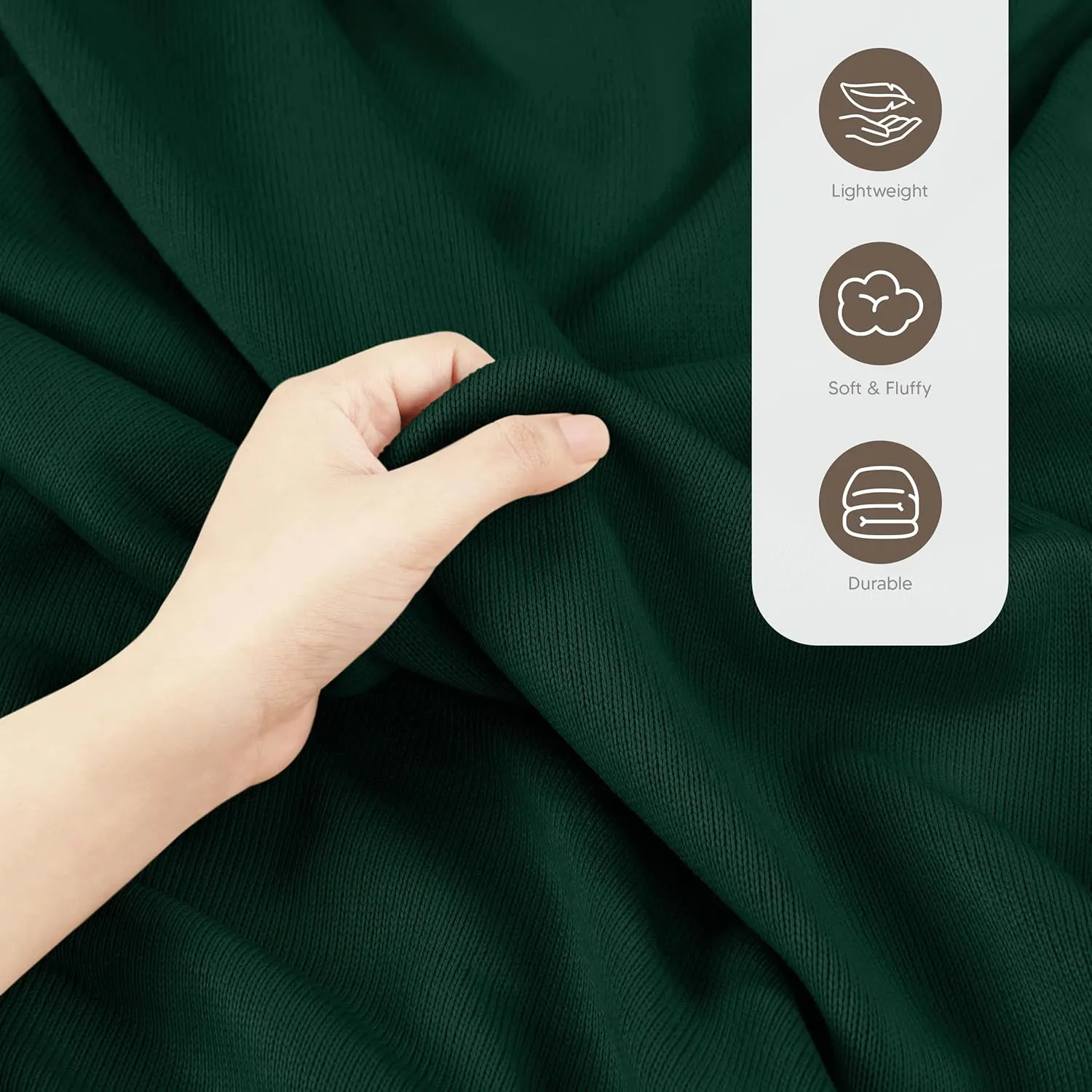 Utopia Bedding Knit Blanket Queen Size (90x90 Inches, Green) Soft Lightweight Jersey Breathable Sweatshirt Blanket for Bed,Couch & Sofa