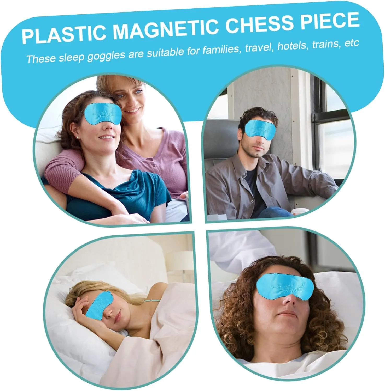 VALICLUD 3 pcs USB Steaming Sleep Eye Mask Comfortable Sleeping Eye for Travel Blocks Light Soft Fit for Long Distance Flights Blue