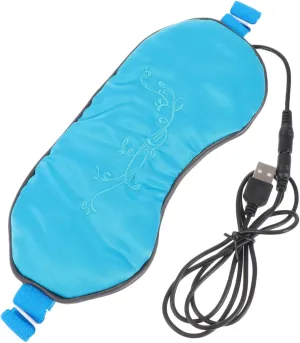 VALICLUD 3 pcs USB Steaming Sleep Eye Mask Comfortable Sleeping Eye for Travel Blocks Light Soft Fit for Long Distance Flights Blue