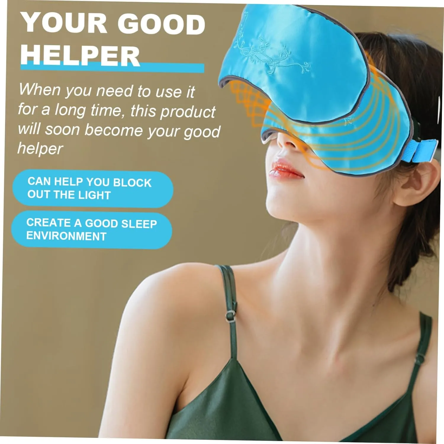 VALICLUD 3 pcs USB Steaming Sleep Eye Mask Comfortable Sleeping Eye for Travel Blocks Light Soft Fit for Long Distance Flights Blue