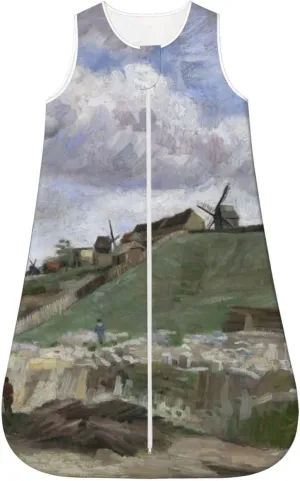 Van Gogh Hill of Montmartre with Stone Quarry Baby Sleep Sack 0-24 Months Sleeping Bag 2-Ways Zipper Wearable Blanket for Infant Toddler Small