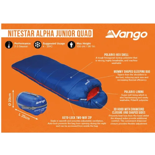 Vango | Nitestar Alpha Junior Quad Sleeping Bag