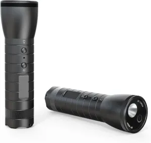 VBESTLIFE Flashlight Video Camera, 1080P 120° Wide Angle Video Camera with LED Flashlight, USB Rechargeable Torch, IP66 Waterproof, for Camping, Outdoor Cycling, etc.