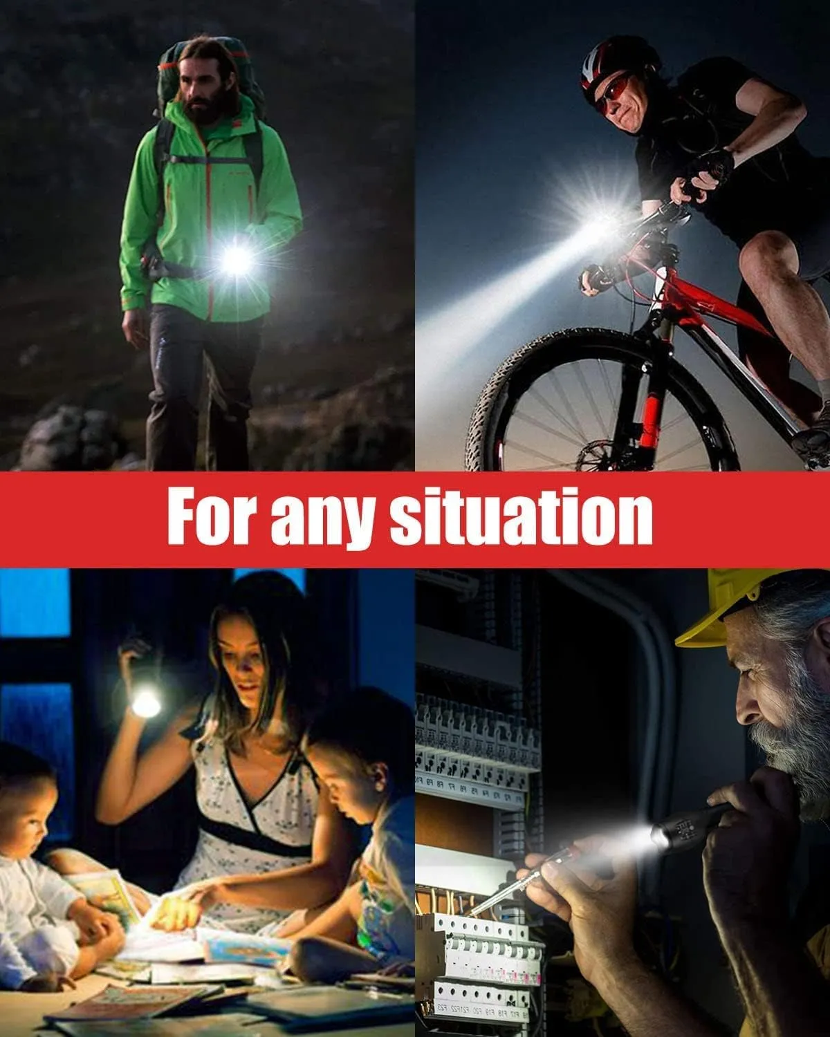 Victoper LED Flashlight 4 Pack, Bright Tactical Flashlights High Lumens with 5 Modes, Waterproof Zoomable Flash Light for Outdoor, Gifts for Christmas Stocking Camping Essentials Gear