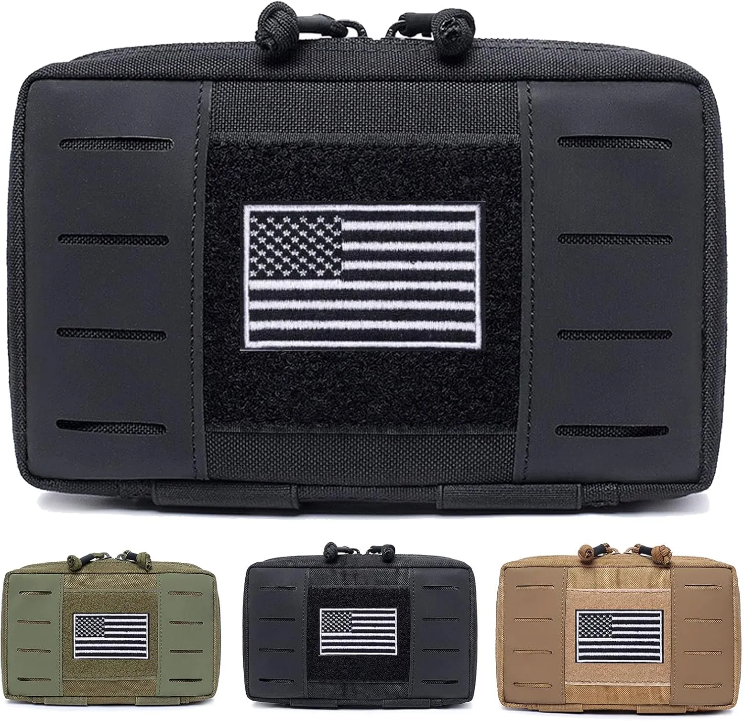 VIIDOO Molle Admin Pouch, Molle Pouches Tactical Small, Black Rip Away Utility EDC Pouch for Vest Belt Backpack Magazine Flashlight Map