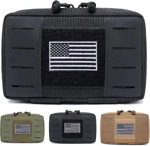 VIIDOO Molle Admin Pouch, Molle Pouches Tactical Small, Black Rip Away Utility EDC Pouch for Vest Belt Backpack Magazine Flashlight Map