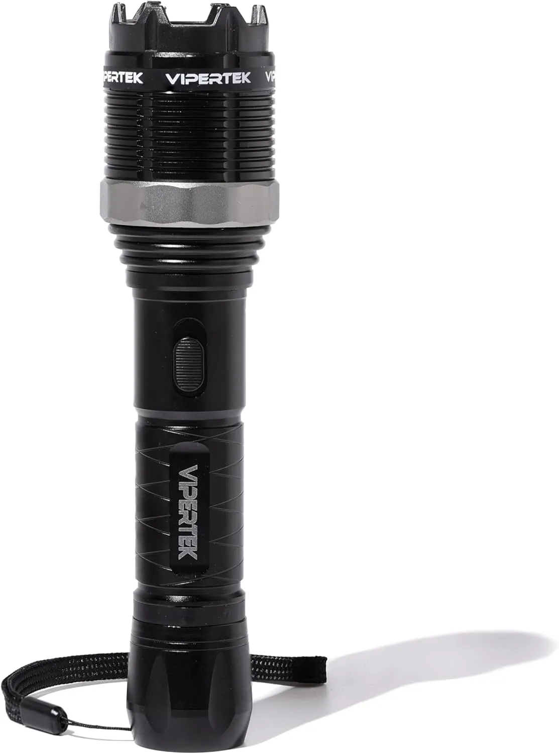 VIPERTEK VTS-T01 Aluminum Stun Gun for Self Defense Rechargeable with LED Flashlight