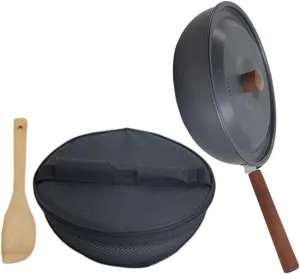 VOSAREA Camping Cooking Pot Sturdy Aluminum Skillet Nonstick Coating Ideal for Backpacking Outdoor Cooking