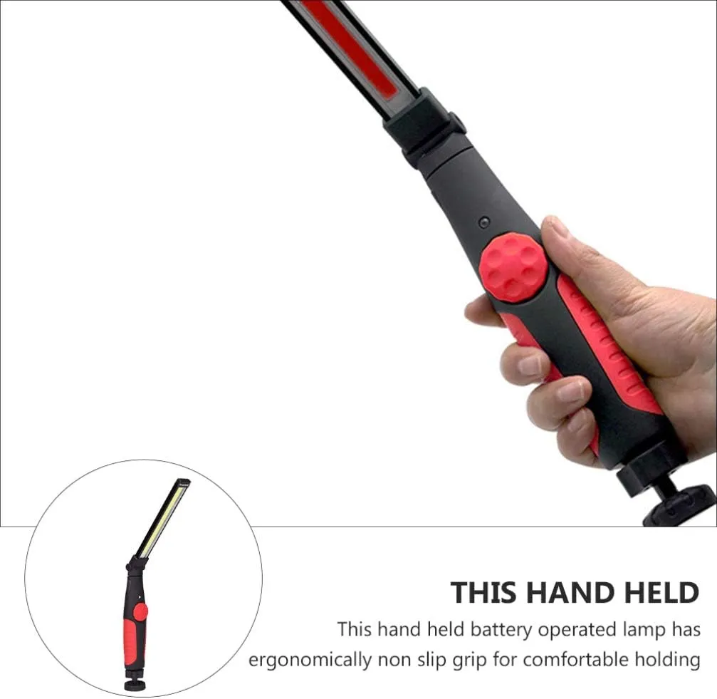 Wakauto 1 Set USB Rechargeable Flashlight Collapsible COB Working Light Camping Lamp