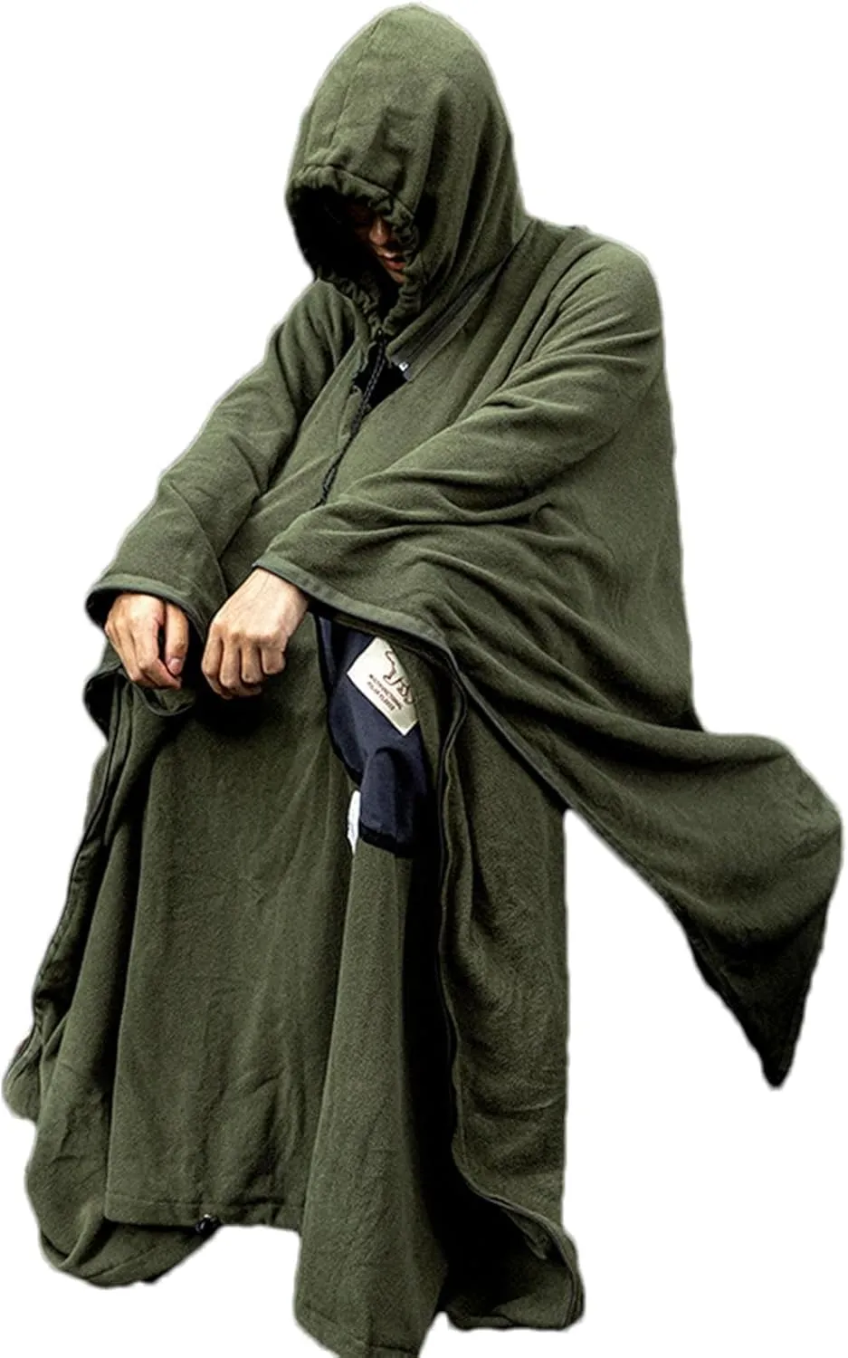 Warm Fleece Poncho | Camping Cloak Cape | Stadium Blanket Poncho | Hooded Sleeping Bag with The Functionality of A Multi-Purpose Cloak and Poncho for Outdoor Adventures and Camping Trips