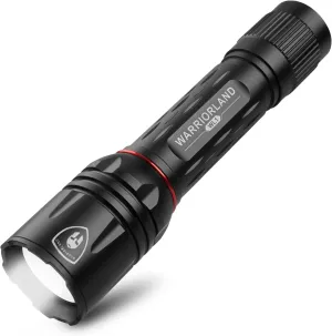 WARRIORLAND 1600 Lumens Handheld Flashlight, Compact LED Flashlight with 3 Modes, Max Distance 473 Meters & IP68 Water Resistance, LED Light for EDC, Outdoor, Camping and Emergency