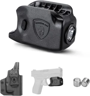 WARRIORLAND Mini Gun Light with Kydex Holster Tailored Made: G42 Pistol, 150 Lumens G42 Handgun Light, LED Tactical Flashlight Pistol Light SL-1 w/ G42 Holster