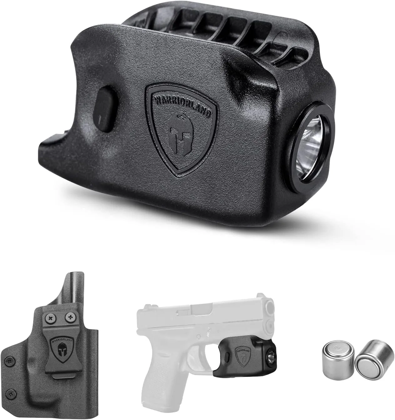 WARRIORLAND Mini Gun Light with Kydex Holster Tailored Made: G42 Pistol, 150 Lumens G42 Handgun Light, LED Tactical Flashlight Pistol Light SL-1 w/ G42 Holster