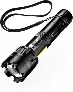 WARSUN XF126 LED Flashlight, Rechargeable Flashlight 950 Lumens Super Bright, Zoomable Tactical Flashlight with 8 Modes, 4000mAh Battery, High Powered, Durable Design for Camping, Emergency, Outdoor