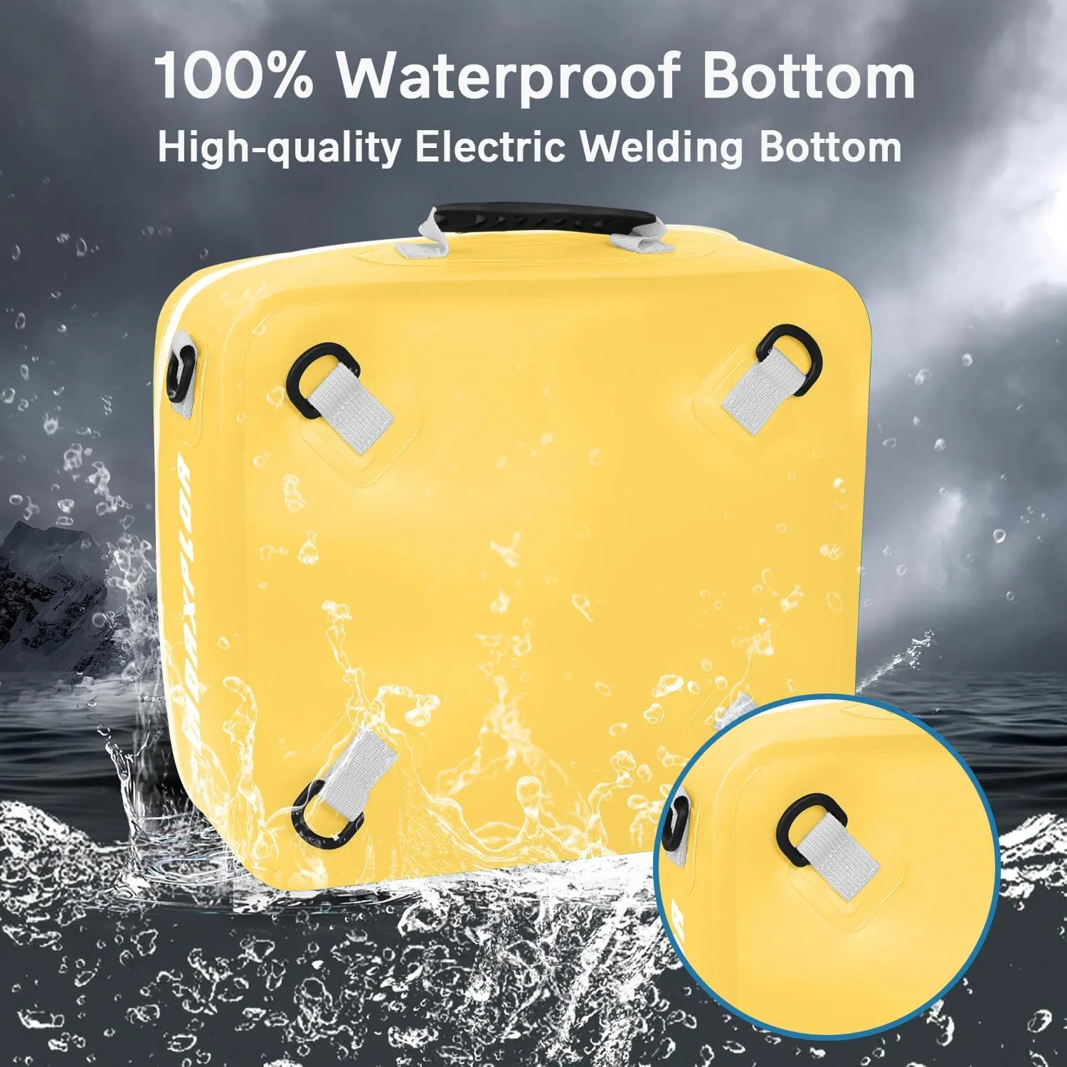 Waterproof PVC Paddleboard Cooler Deck Bag - 12 Can Soft Insulated Cooler for Paddleboarding, Camping, Kayaking