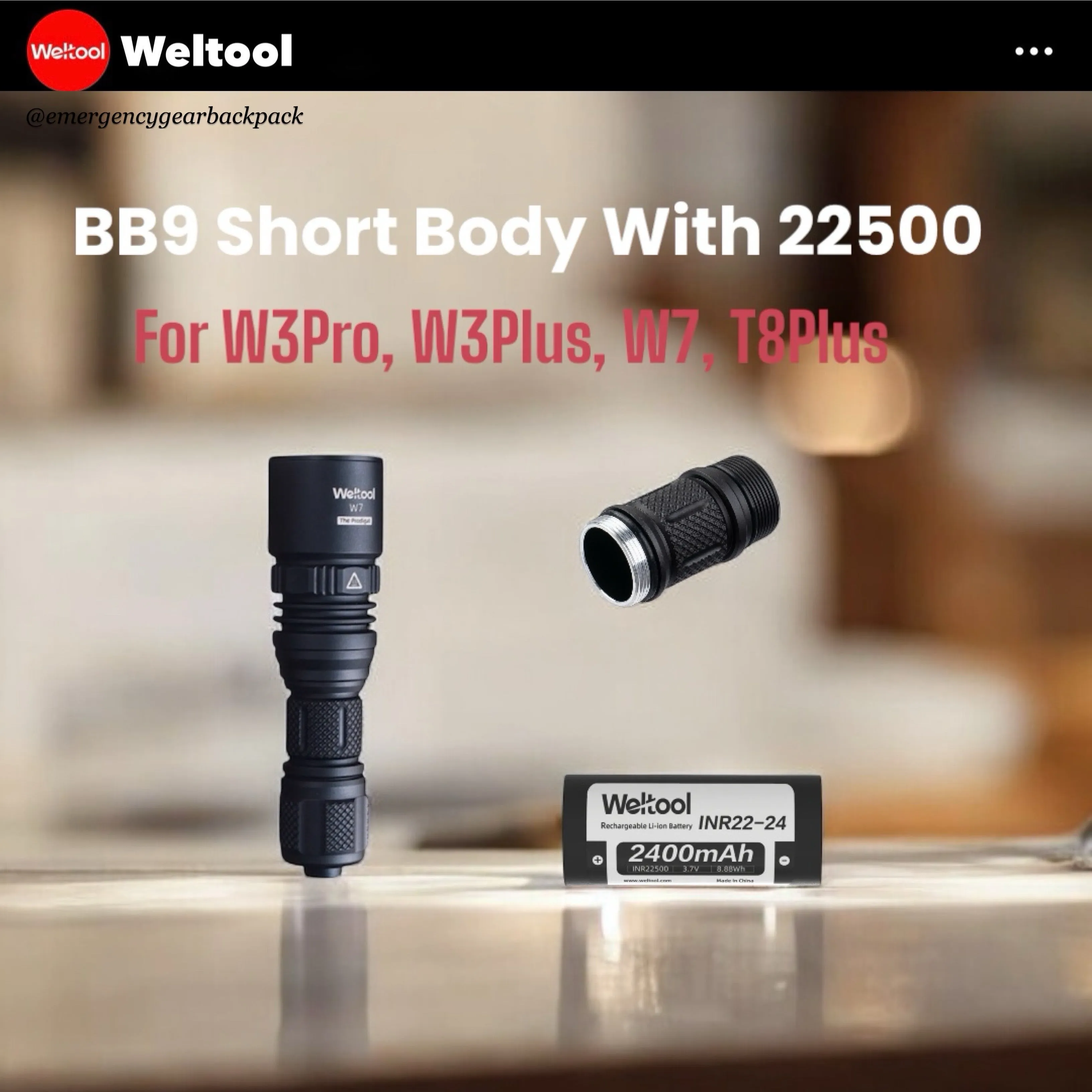 Weltool BB9 Short Body for W3Pro/ W3Plus/ W7/ T8Plus