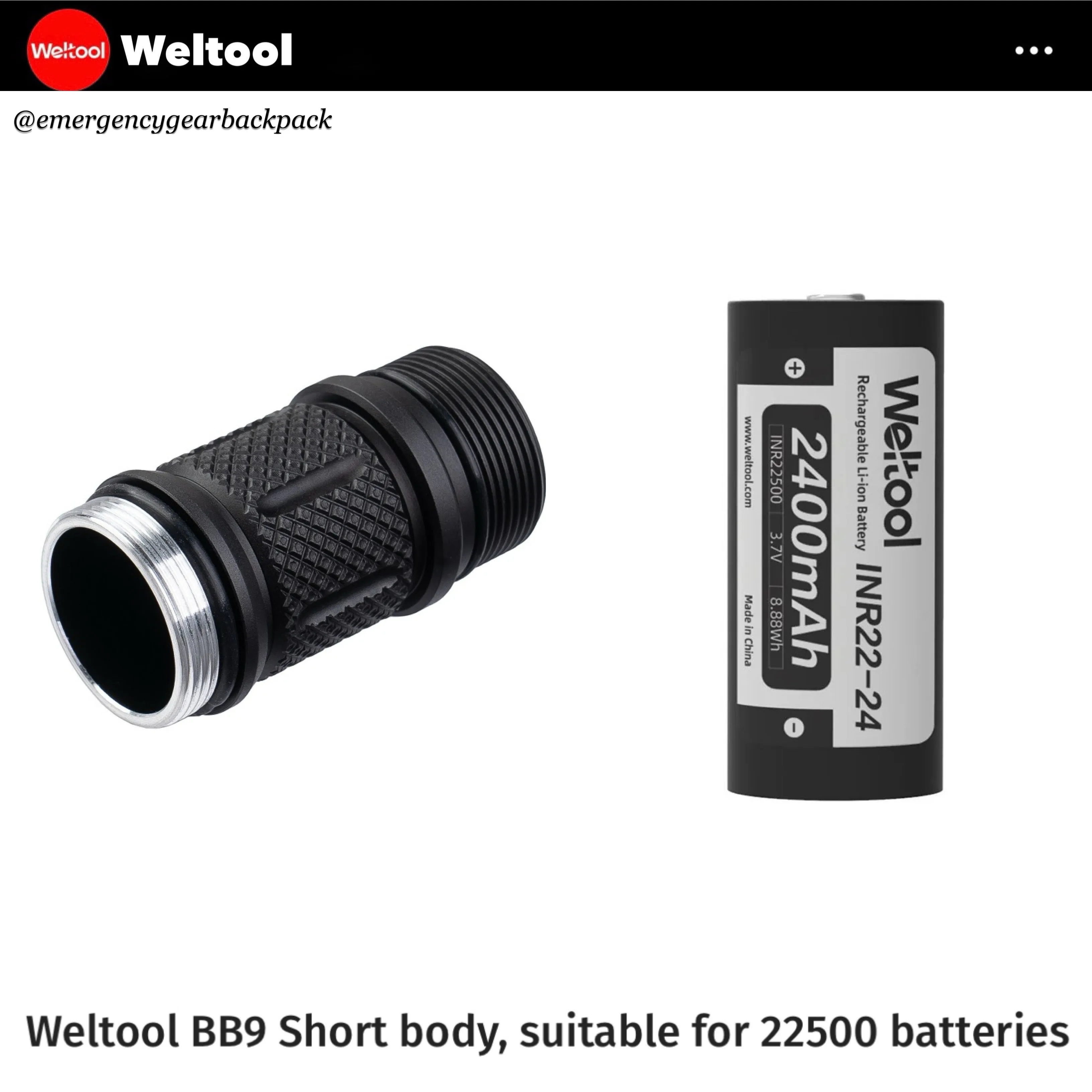Weltool BB9 Short Body for W3Pro/ W3Plus/ W7/ T8Plus