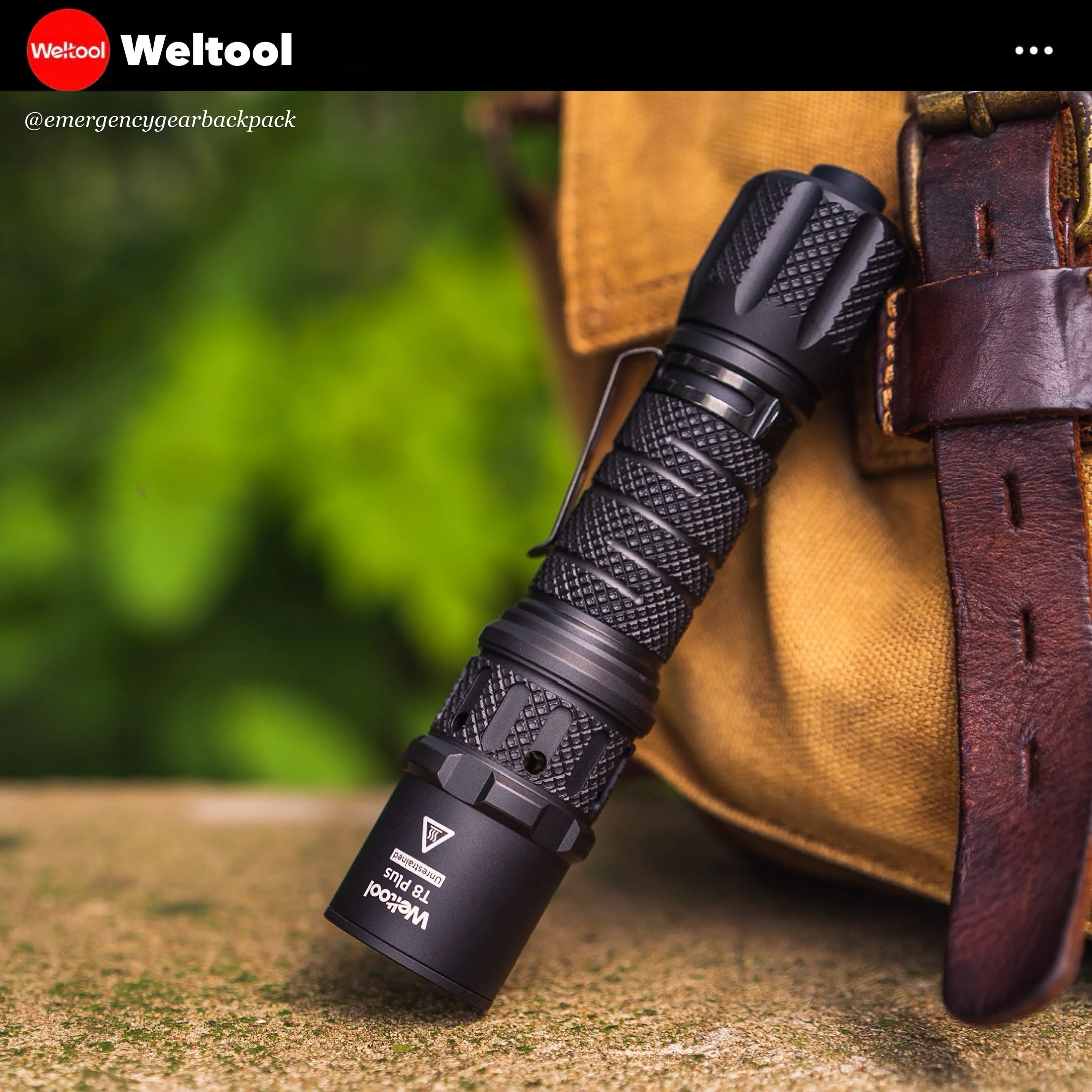 Weltool T8Plus TAC Tactical Flashlight 2180 Lumens 636M