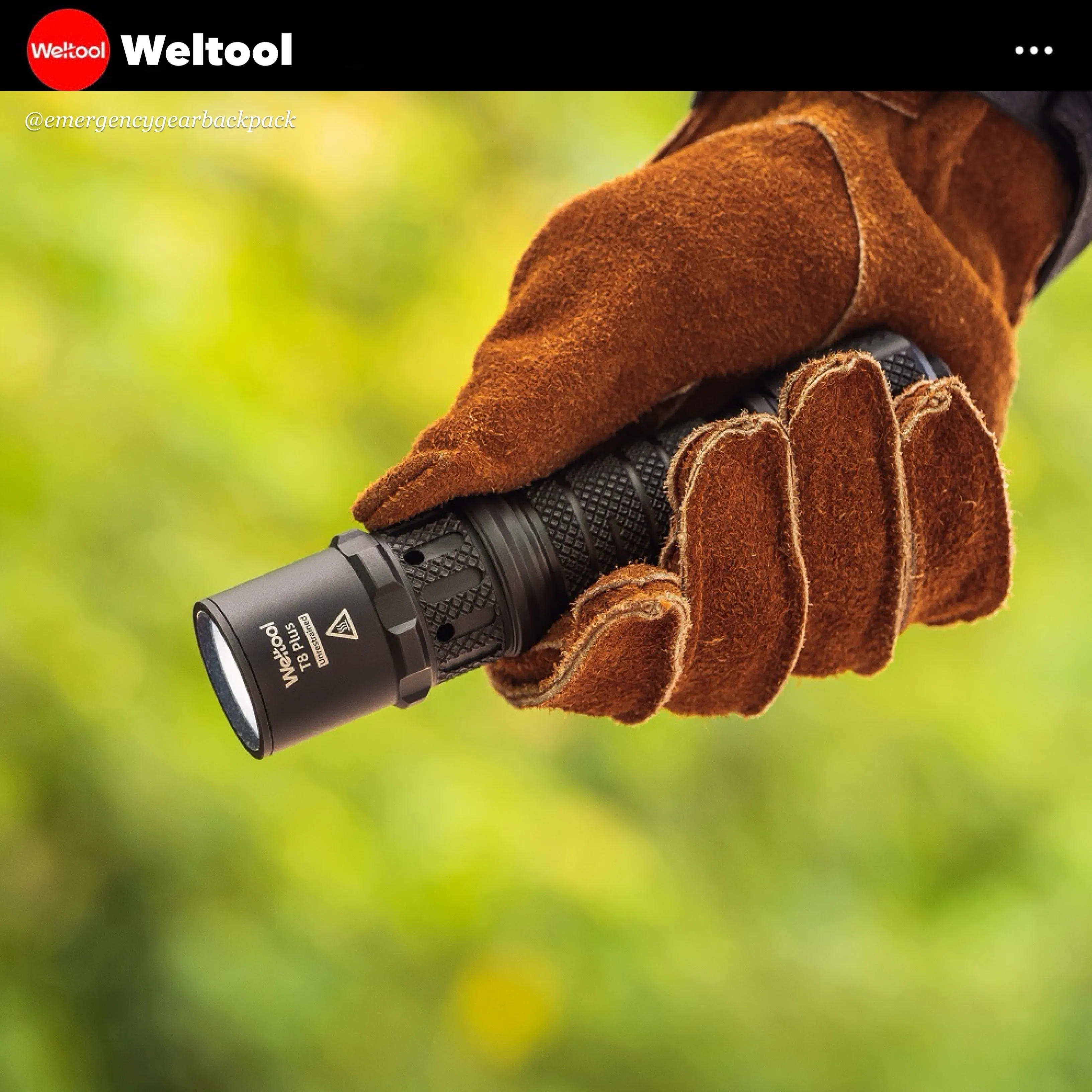 Weltool T8Plus TAC Tactical Flashlight 2180 Lumens 636M