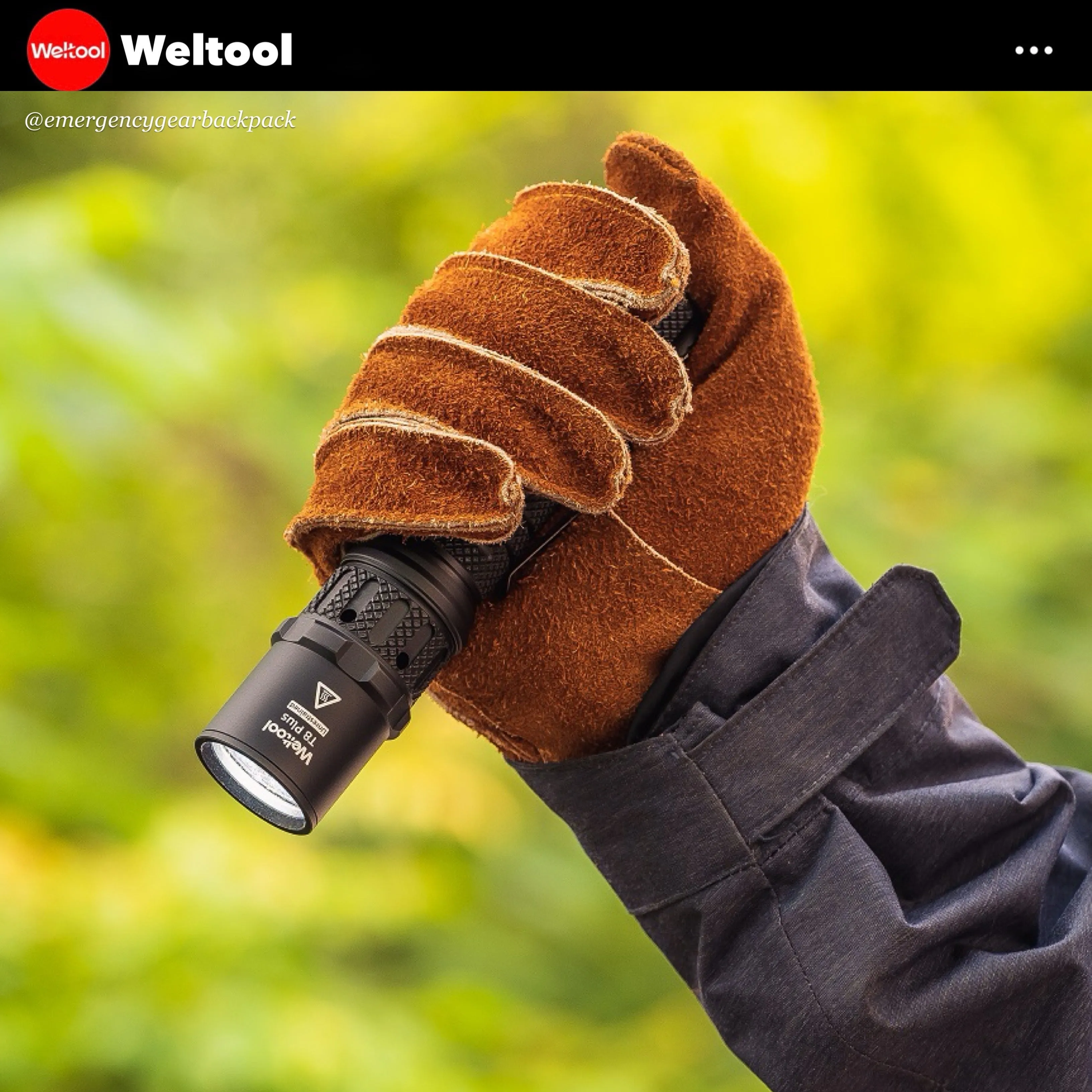 Weltool T8Plus TAC Tactical Flashlight 2180 Lumens 636M