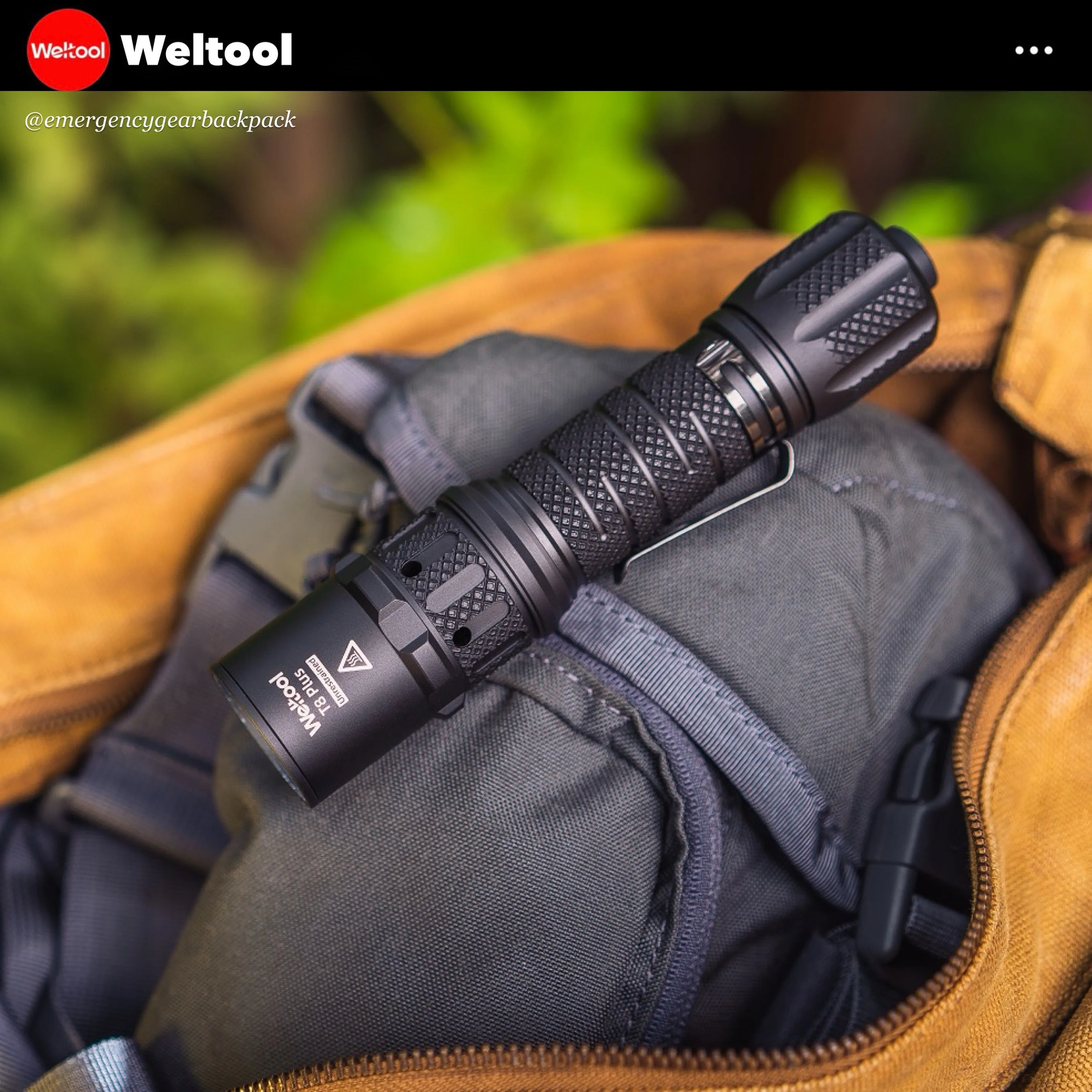 Weltool T8Plus TAC Tactical Flashlight 2180 Lumens 636M