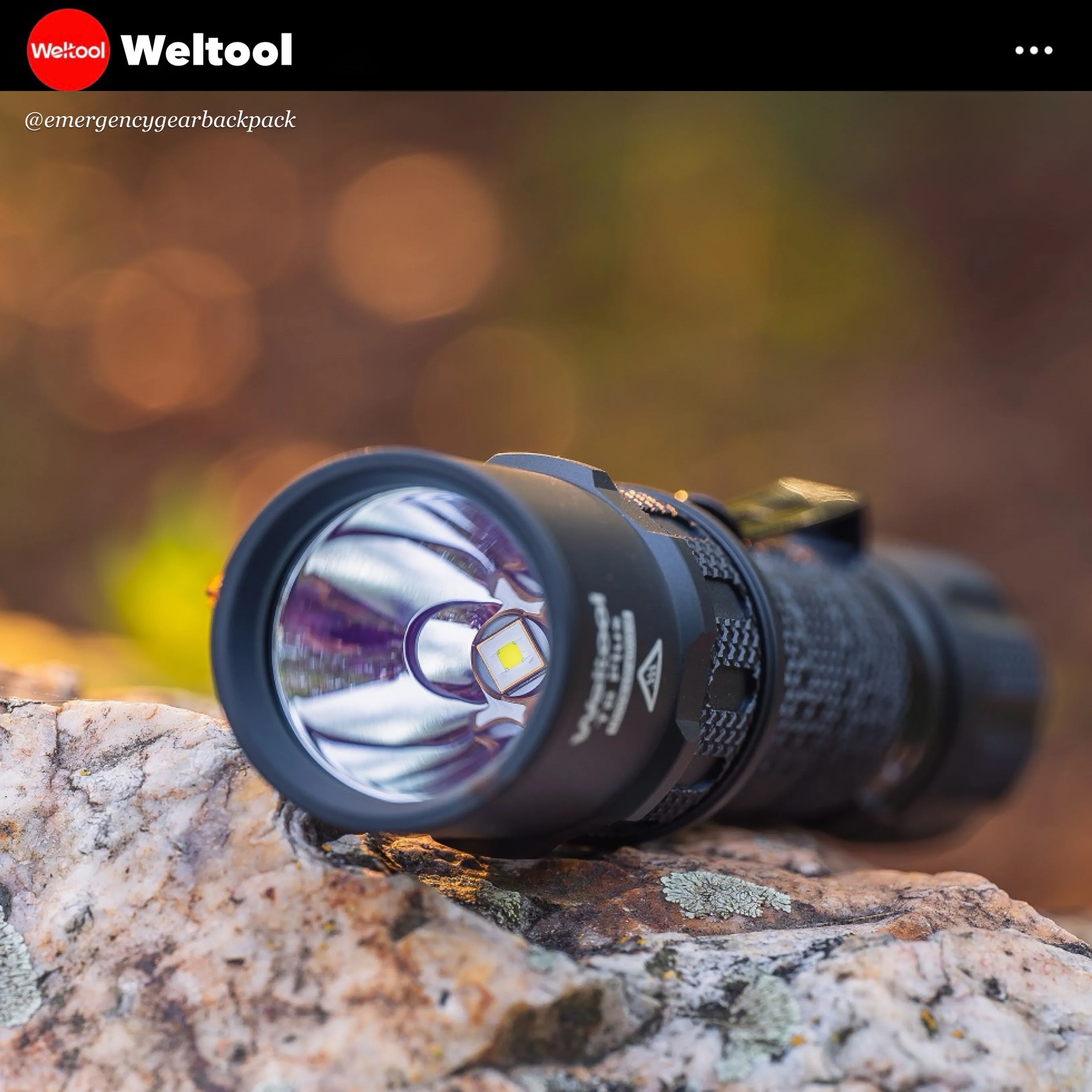 Weltool T8Plus TAC Tactical Flashlight 2180 Lumens 636M