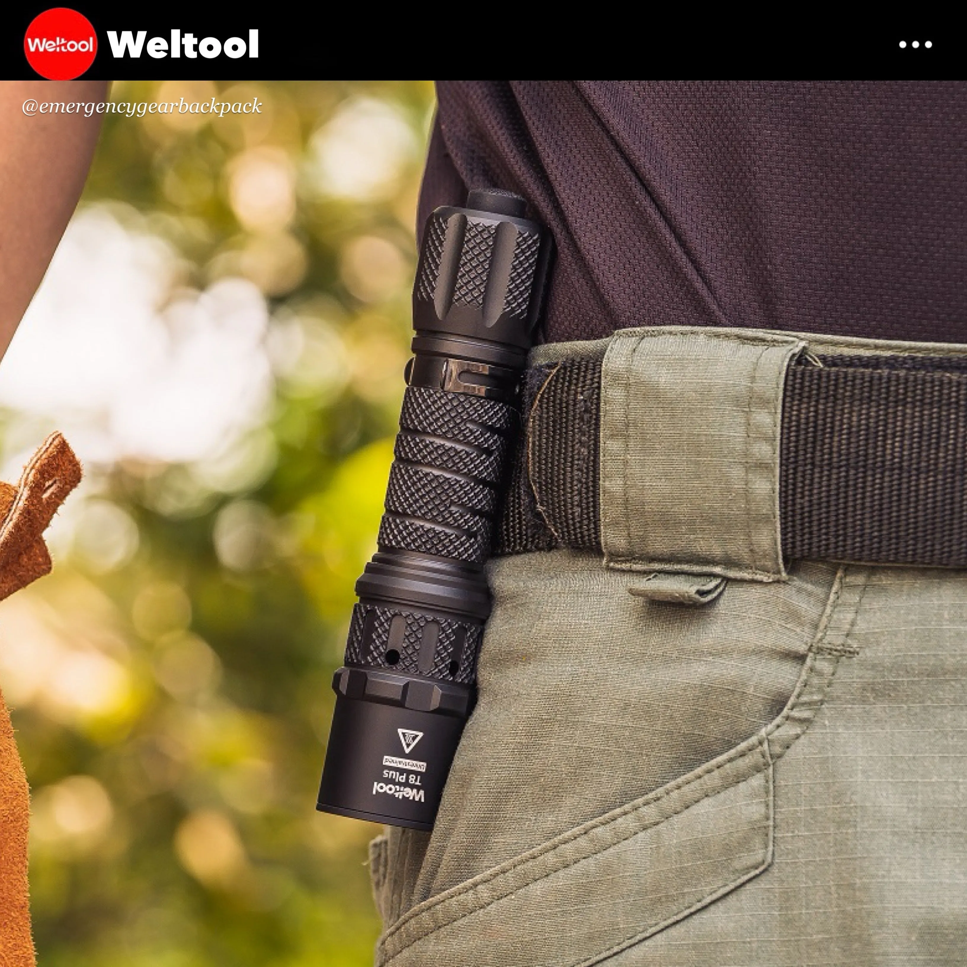 Weltool T8Plus TAC Tactical Flashlight 2180 Lumens 636M