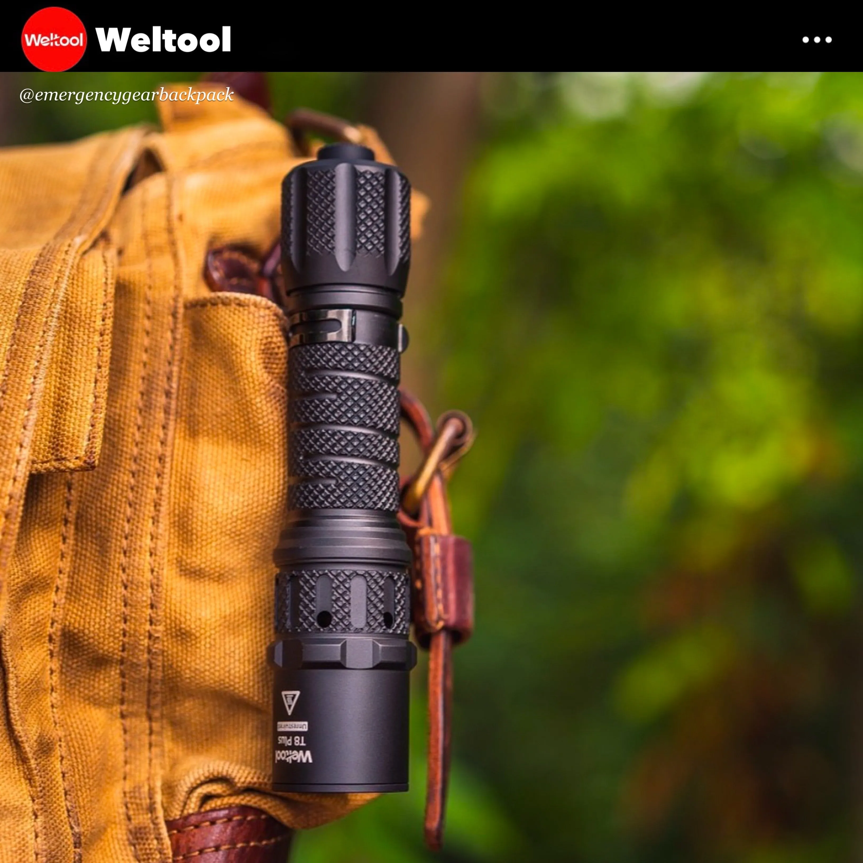 Weltool T8Plus TAC Tactical Flashlight 2180 Lumens 636M