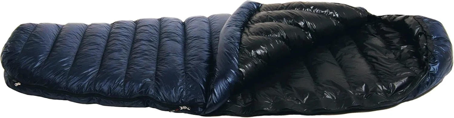 Western Mountaineering TerraLite 25 Degree Sleeping Bag Navy Blue 6FT / Left Zip