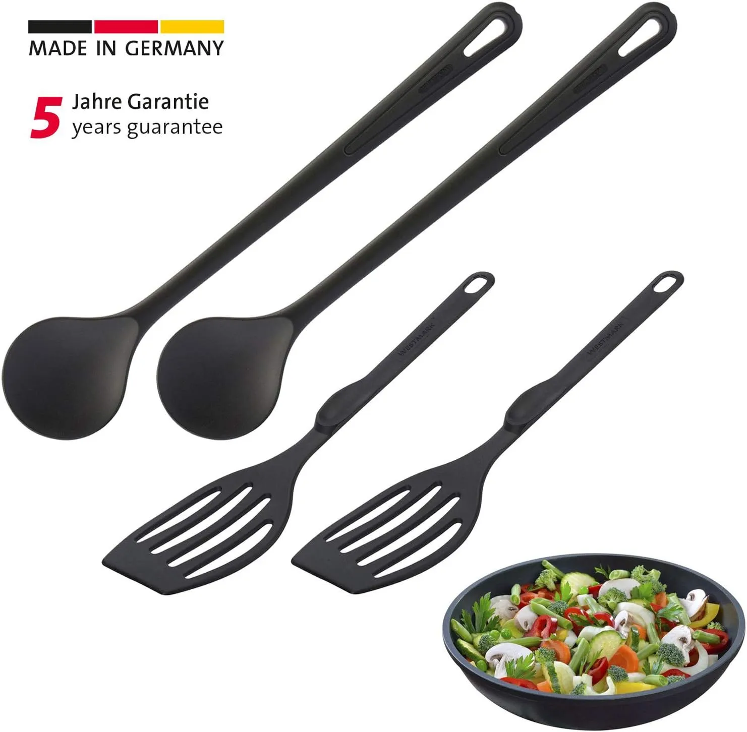 Westmark Kitchen Utensil Set Spatula, Mixing Spoon, Plastic