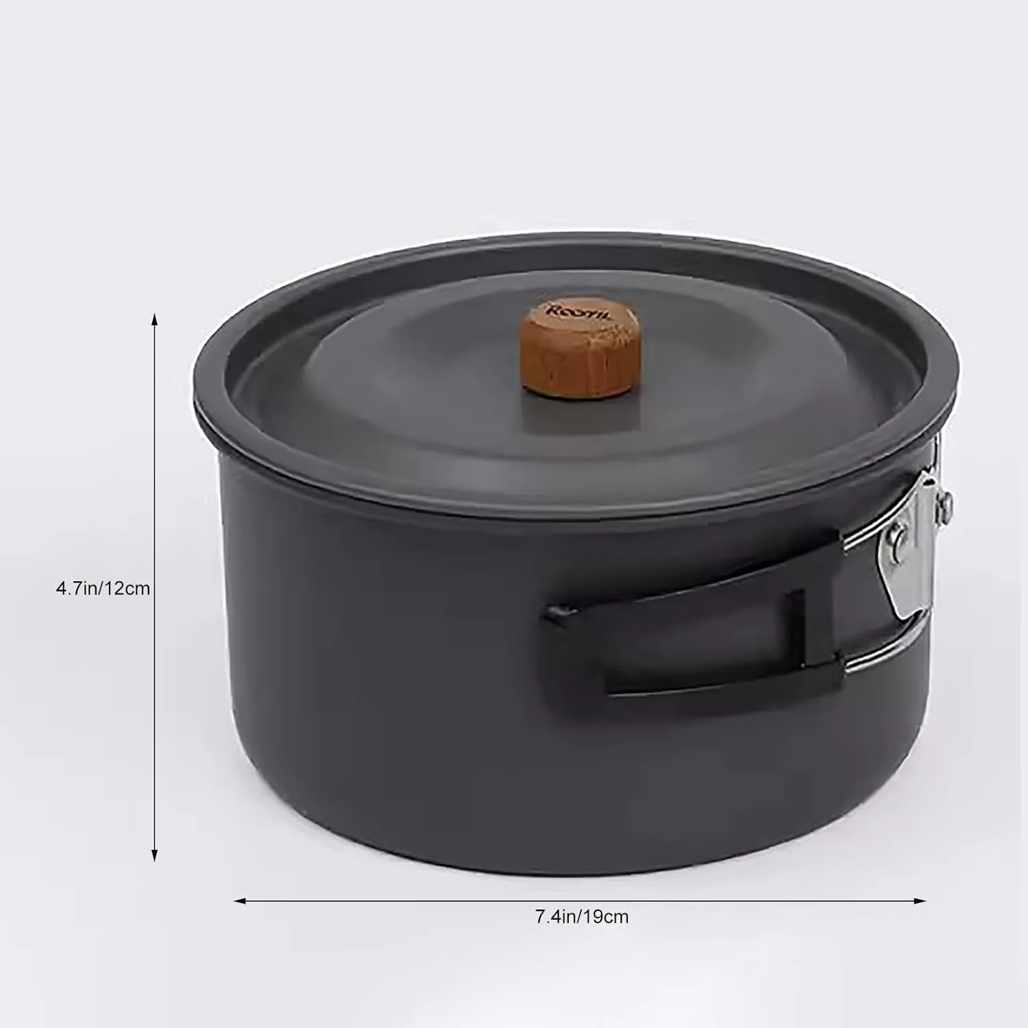 WHYATT Camping Cookware, Non-Stick Lightweight Camping Pot and Fry Pan Set for Camping, Backpacking, Outdoor Cooking and Picnic
