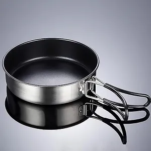 WHYATT Camping Pans, Camping Cook Set, Folding Cookset Camping and Pans Set, for Backpacking, Hiking, Picnic