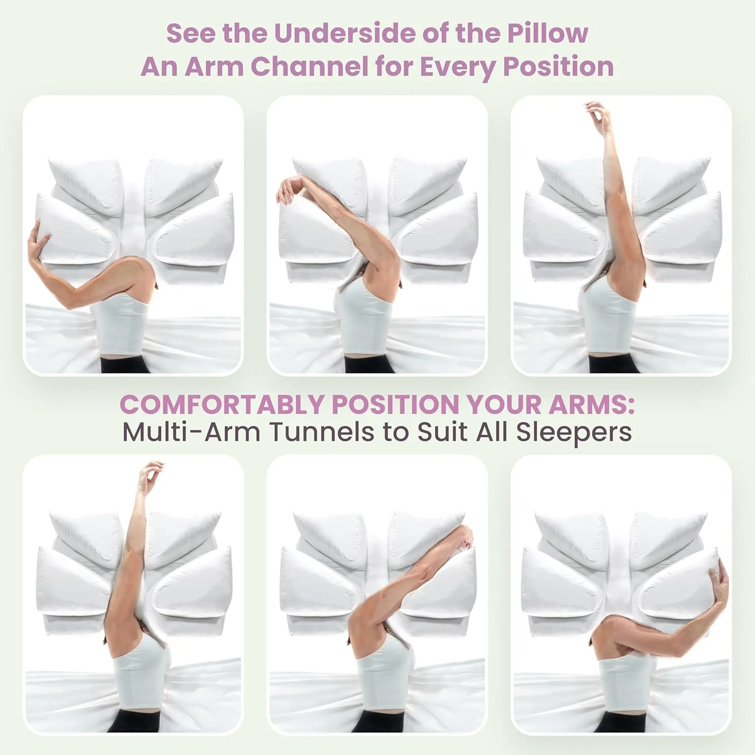 Wife Pillow Cooling Pillowcase: Q-Max 0.4 Cool Fabric, Buttery-Soft, Breathable, Silky-Smooth & Skin Friendly. Washable Cover with Zipper. Designed for Comfortable and Refreshing Sleep, Sage Slumber