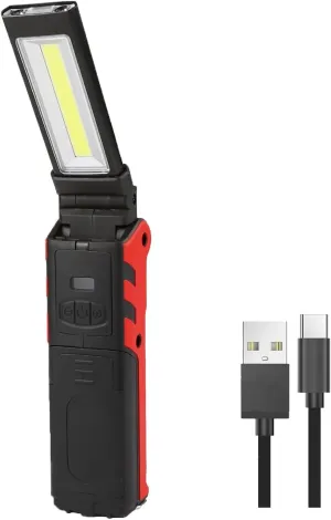 WINDFIRE Rechargeable Work Light Grill Light, Magnetic Flashlight, Gadgets for Men, 2 Modes, 270 Degree Roration and Foldable, Job Site Lighting for Car Engines Repair/Emergency