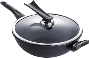 Wok SaucFrying pan Non-Stick Pot Maifan Stone Wok Non-Stick pan smokeless Flat Frying pan fire Pot 30cm Frying Pan