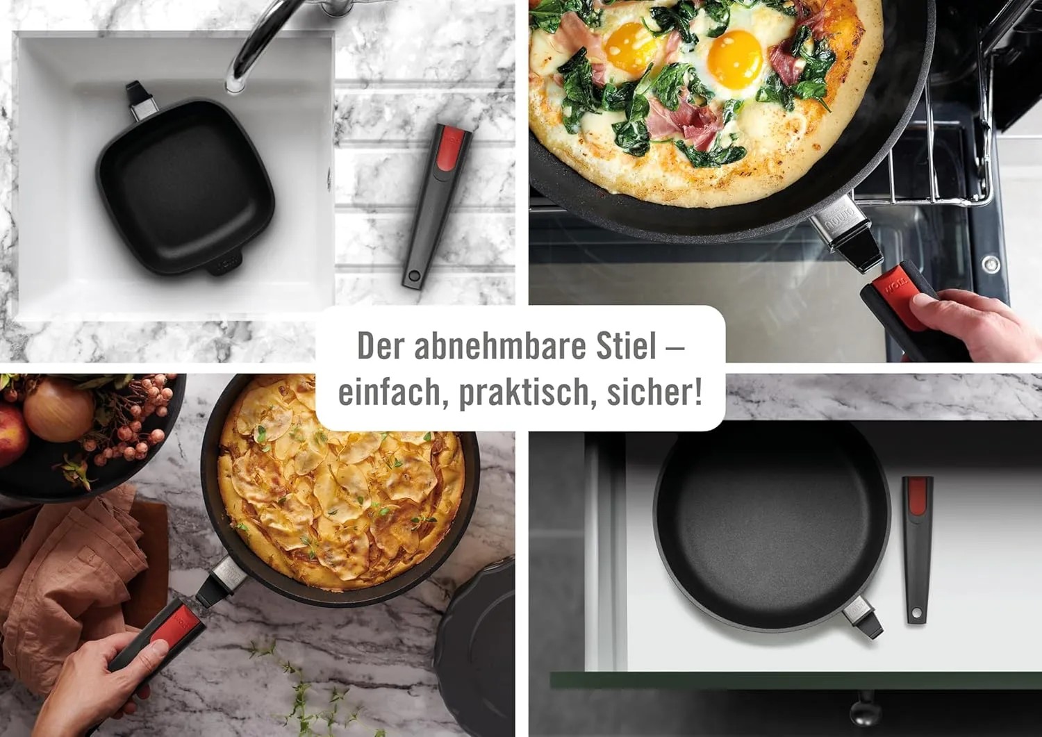 Woll Nowo 26 cm Saute Pan with Detachable Handle