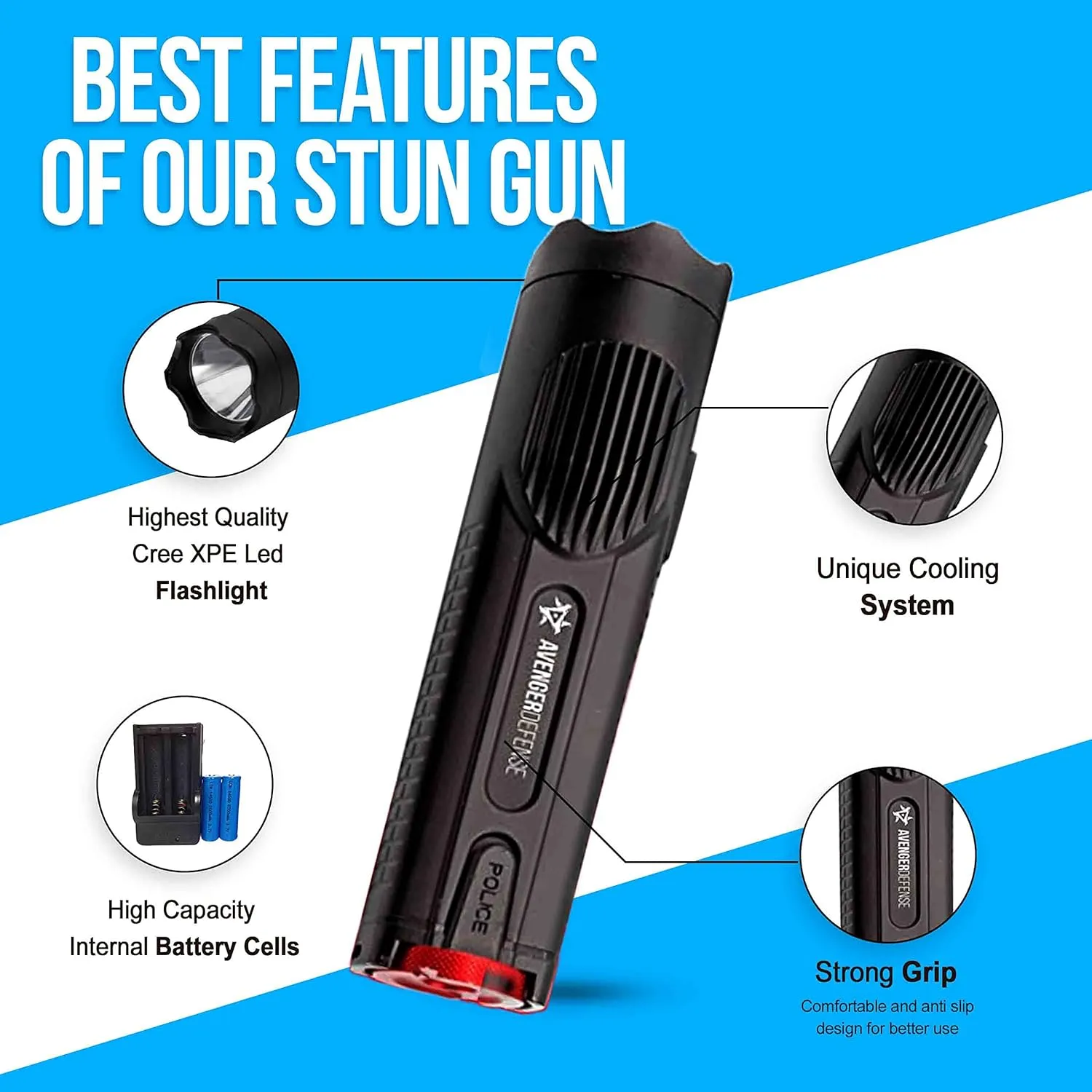 Women Stun Gun with Case for Self Defense