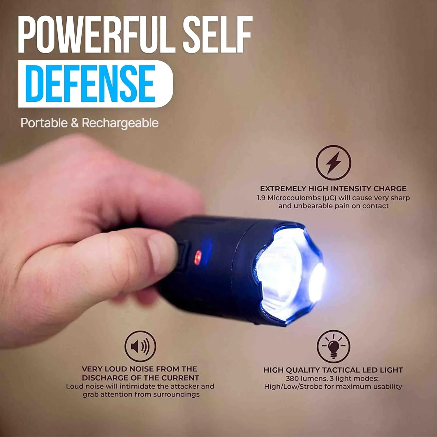 Women Stun Gun with Case for Self Defense