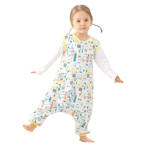 WONDAY Baby Toddler Sleep Sack with feet, Sleep Sack with Legs Baby Wearable Blanket, Sleeveless Toddler Sleeping Sack with Feet（Car,12month-2T)