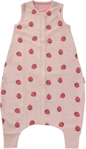 Woolino 4 Season Baby Sleep Bag with Feet Opening, Australian Merino Wool and Organic Cotton, Toddler Sleeping Bag, 18-36mo, Strawberry