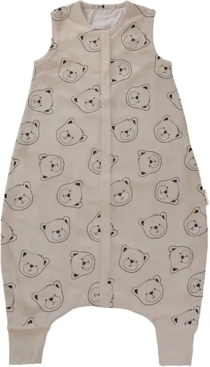 Woolino 4 Season Baby Sleep Bag with Feet Opening, Australian Merino Wool and Organic Cotton, Toddler Sleeping Bag, 18-36mo, Teddy Bear