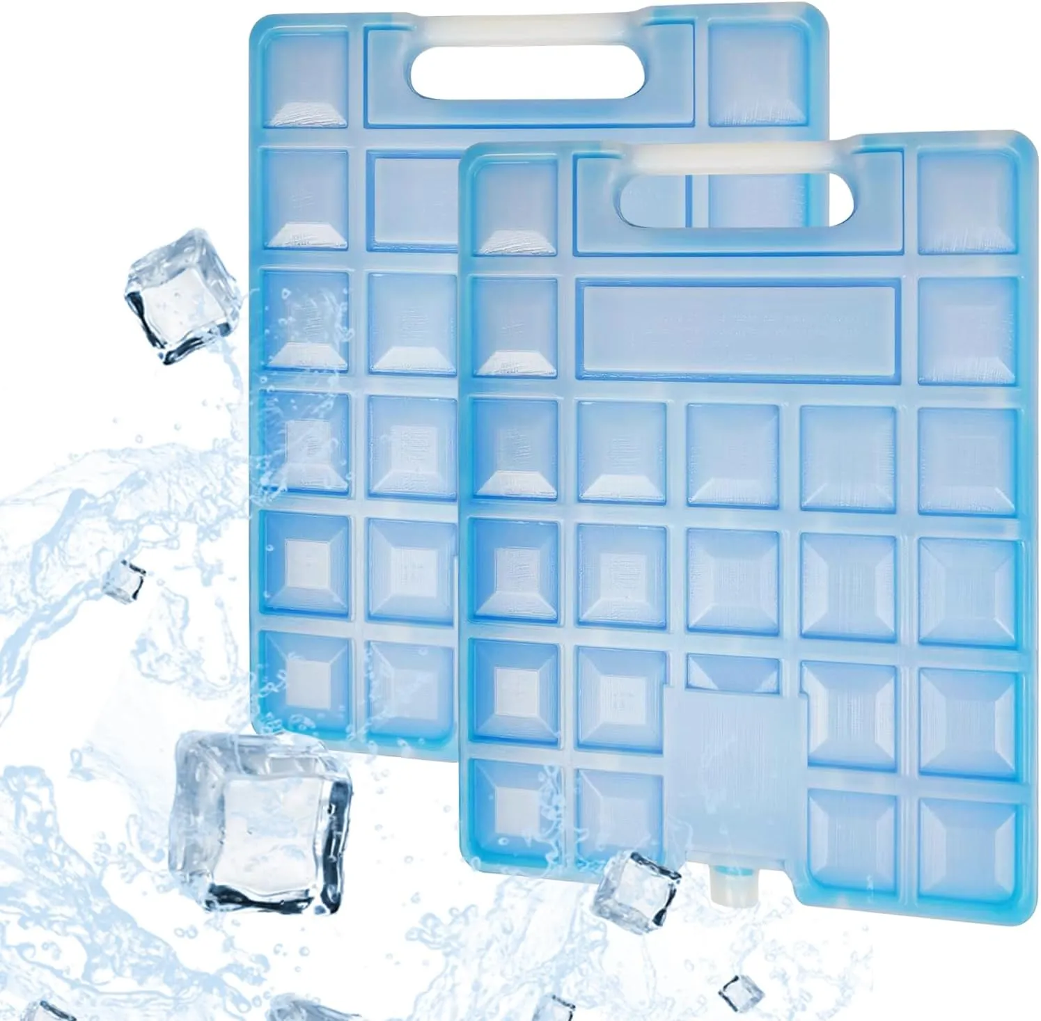 WORLD-BIO Large Reusable Freezer Ice Pack for Lunch Boxes, Coolers, Picnics, Camping, Fishing - 10 x 7.9 x 1.2 Inch
