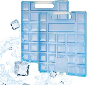 WORLD-BIO Large Reusable Freezer Ice Pack for Lunch Boxes, Coolers, Picnics, Camping, Fishing - 10 x 7.9 x 1.2 Inch