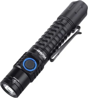 Wurkkos FC12 Tactical Flashlights High Lumens, 345M Long Range Rechargeable Flashlights, 2000Lumens Super Bright Led Flash Light,IP68 Waterproof Flashlight for Camping Hiking Fishing(Black)