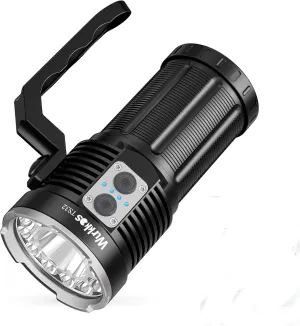 Wurkkos Powerful Led Flashlight Rechargeable, Max 13000 High Lumen Flashlight IPX8 Waterproof, Super Bright Flashlight High 90 CRI, Dual Switch Design, Great for Camping Searching (LH351D 5000K)